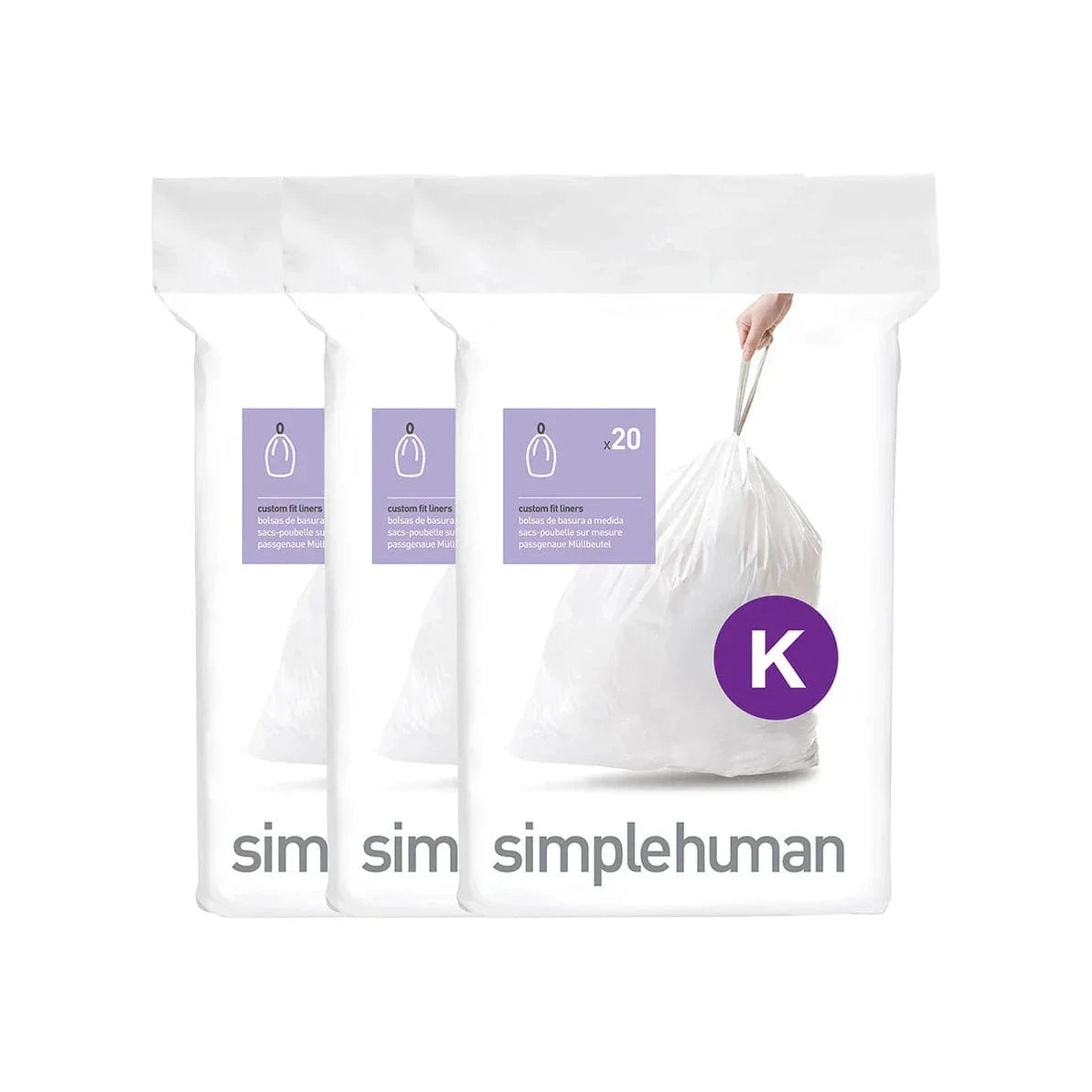 Simplehuman Code K Bin Liners 35-45L (60 Count)